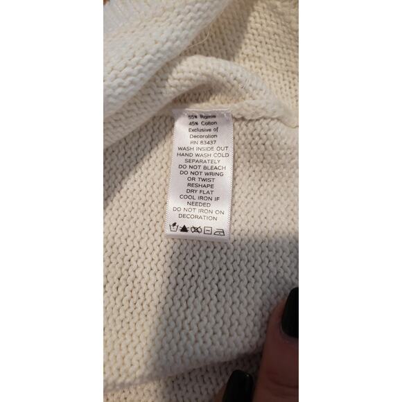 Quacker Factory Sweater Christmas White Zip Cardigan Sequin Cardinals sz 8 - Picture 11 of 15